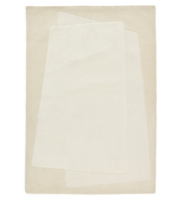 Шерстяной ковер Dennie с бежевым рисунком 200 x 300 см