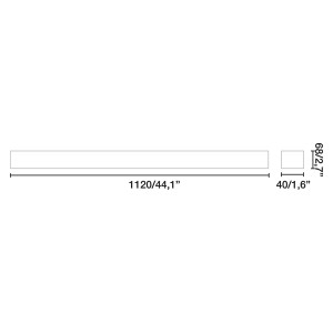 Потолочный светильник Via PRISMATICO белый 112CM 52W 4000K