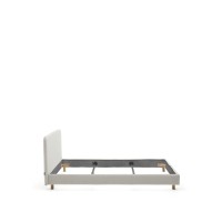 Кровать Valma из жемчужного шенилла со съемным чехлом для матраса 180 x 200 см