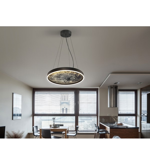 Подвесной светильник Stone CCT- черный LED 60D