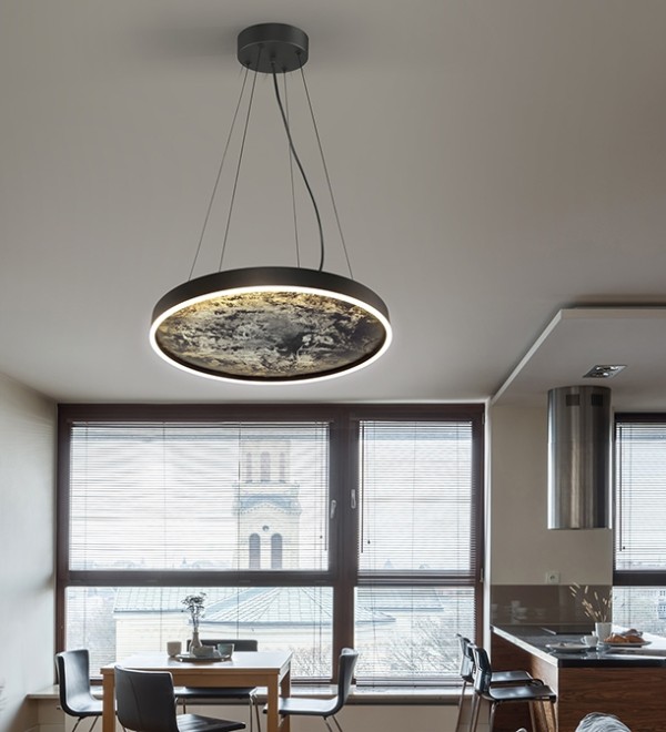 Подвесной светильник Stone CCT- черный LED 60D