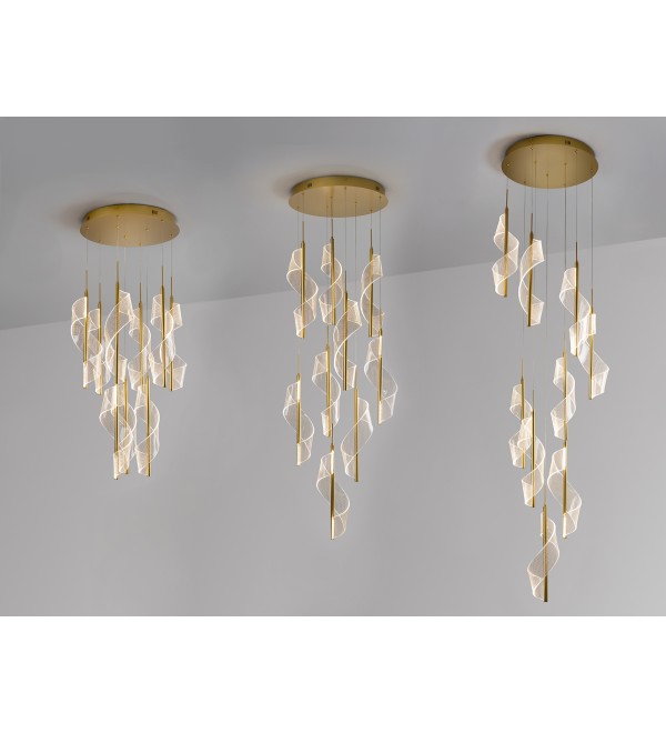 Люстра Velas 9L золотая DIM