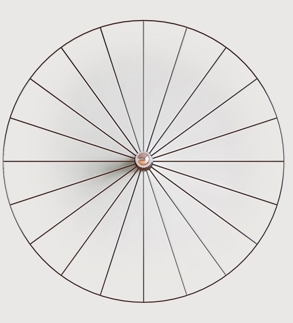 Бра Wheel 90 см черный + цоколь 25 см черный