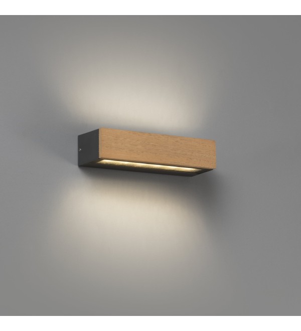 Уличный настенный светильник Doro-13 LED 2x6.5W 3000K дерево