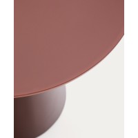 Журнальный столик Wilshire из стекла и стали терракотовый Ø50cm