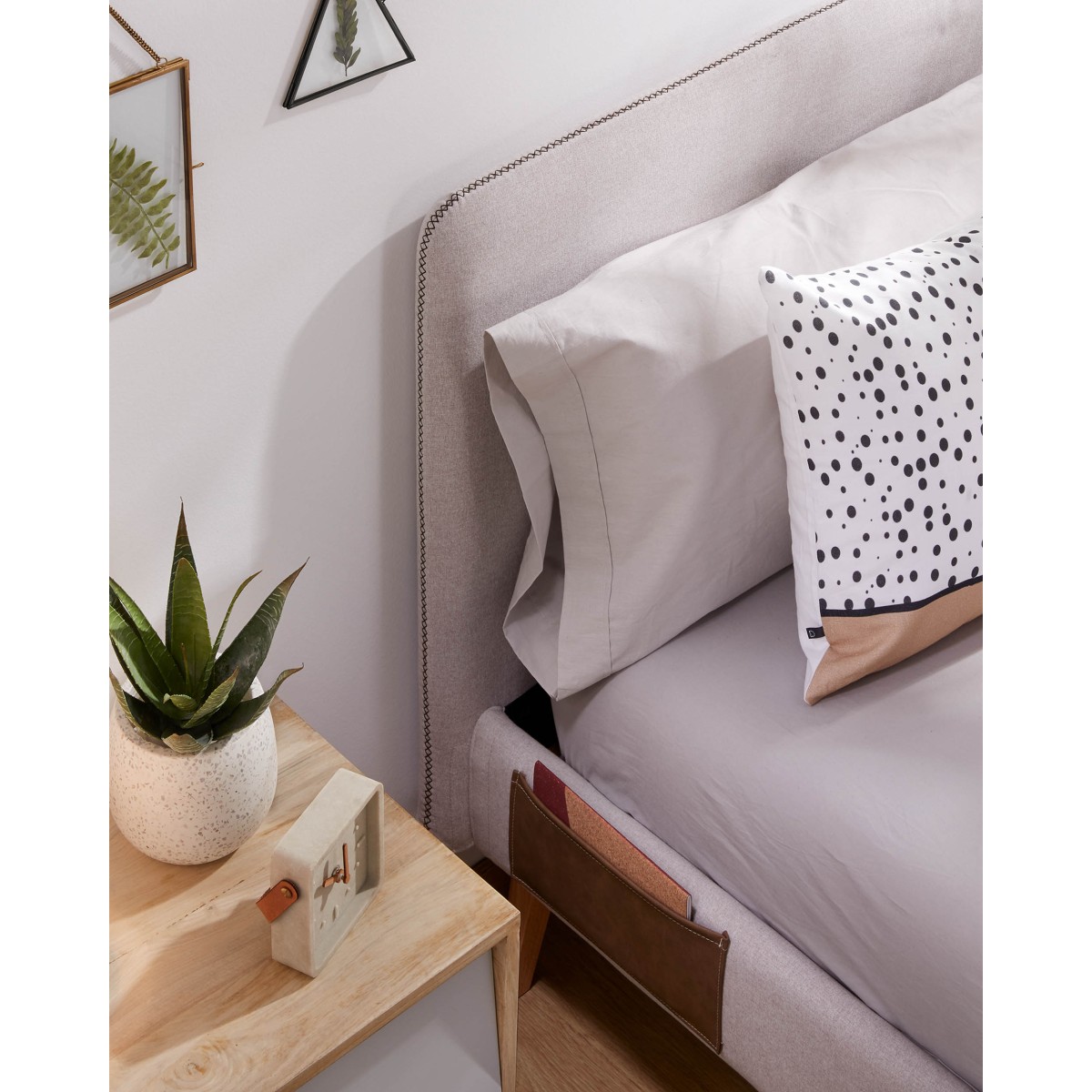 Кровать Lydia 90х190 бежевая