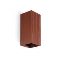 Настенный светильник LUNE квадратный терракотовый с рифлением 2xGU10