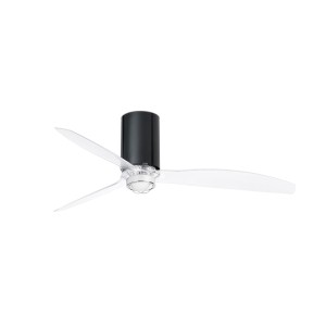 Потолочный вентилятор Mini Tube Fan LED черный/прозрачный 128 см