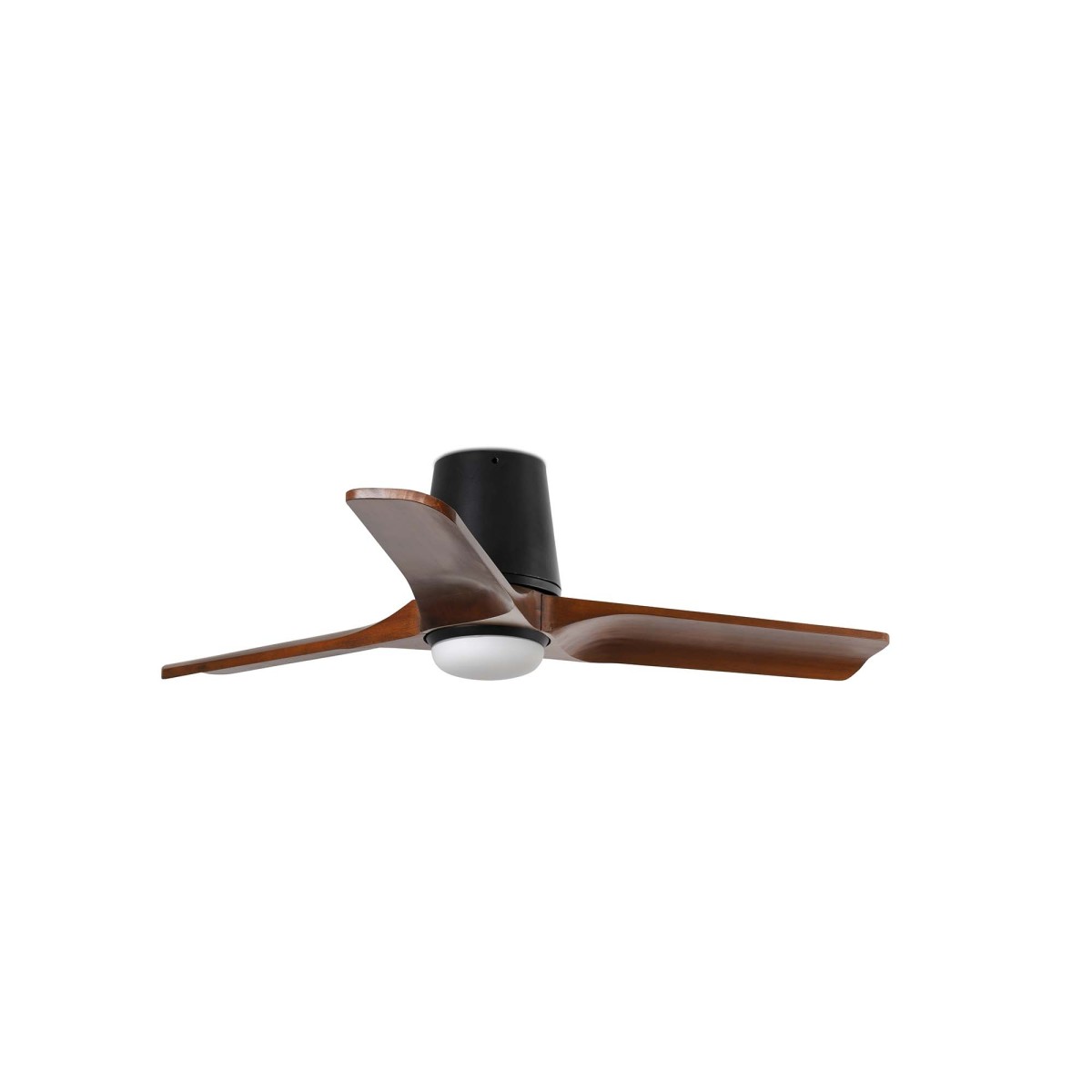 Потолочный вентилятор HEYWOOD TUB S Ш900mm черный/орех 3P LED 10W CCT