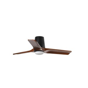 Потолочный вентилятор HEYWOOD TUB S Ш900mm черный/орех 3P LED 10W CCT