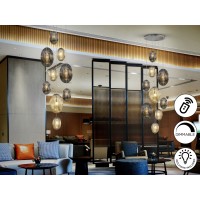 Подвесной светильник Ovila дымчатый/янтарный 9L DIM