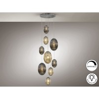 Подвесной светильник Ovila дымчатый/янтарный 9L