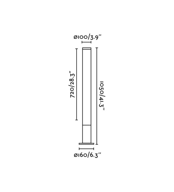 TURA 1050 Уличный маяк темно-серый LED 28W 3000K
