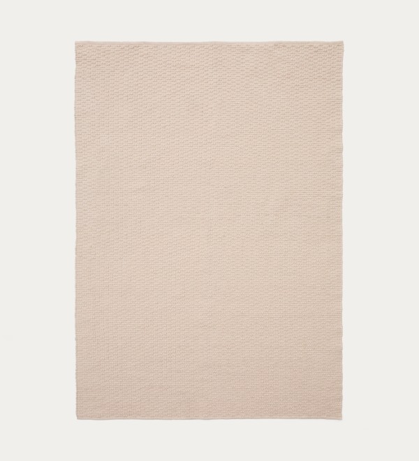 Ковер Mascarell из хлопка и полиэстера белого цвета 160 x 230 см