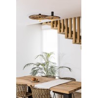 Настенный/потолочный светильник Costas 600 H70 черный/из ротанга