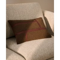 Чехол для подушки из микробукле Lomel с рисунком коричневого цвета, 40 x 60 см