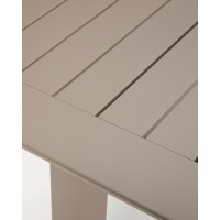 Раздвижной уличный стол Brela из алюминия цвета taupe 205(287) x 100 см