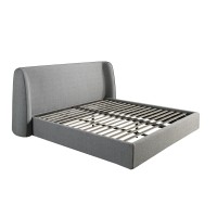 Кровать 7145 из темно-серой ткани
