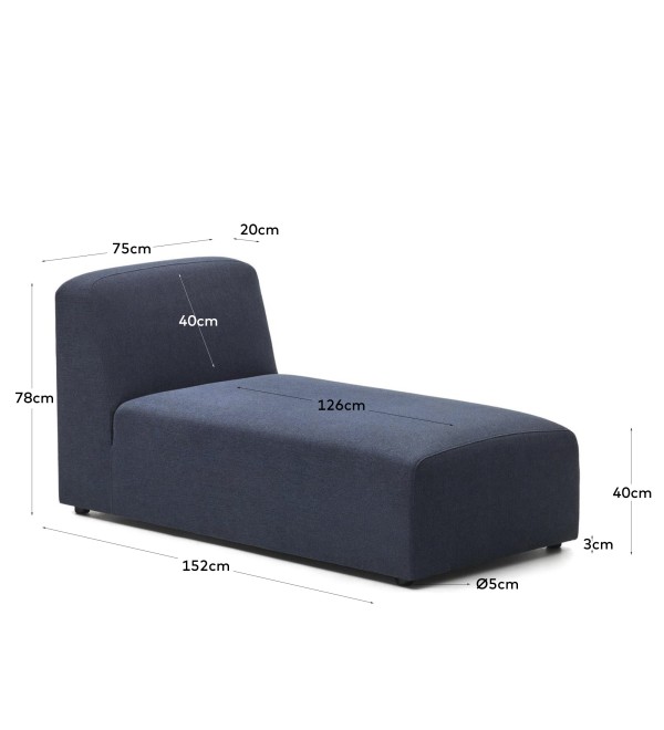 Neom Модуль шезлонга синего цвета 152 x 75 см