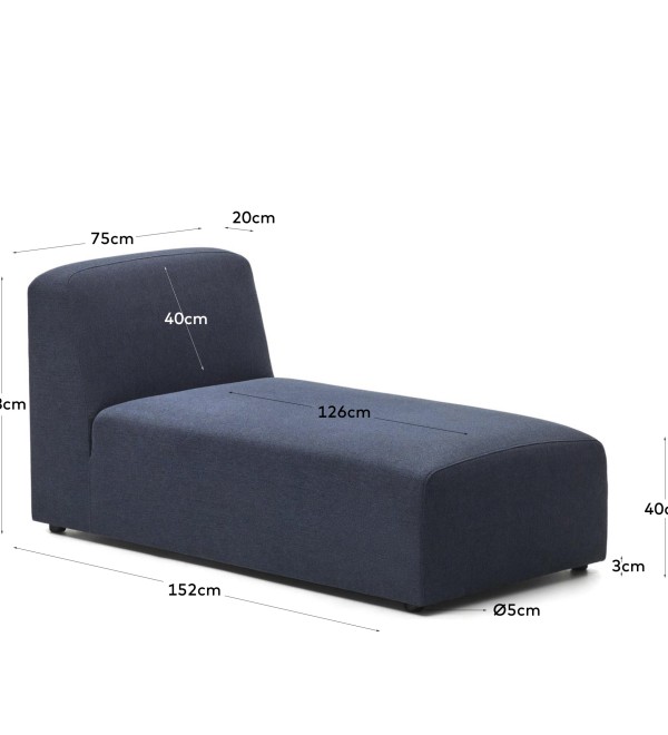 Neom Модуль шезлонга синего цвета 152 x 75 см