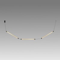 Подвесной светильник LUMINA 600 3L COLGANTE CURVO черный LED 36W 2200K