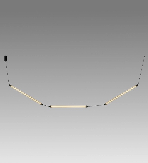 Подвесной светильник LUMINA 600 3L COLGANTE CURVO черный LED 36W 2200K