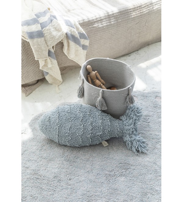 Корзина Древесный жемчужно-голубая 30*30