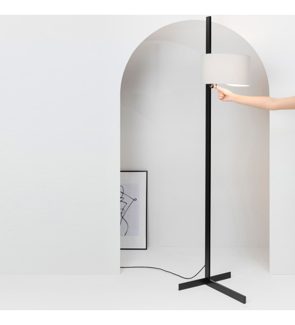 Торшер Stand Up черного и серого цвета E27 20W