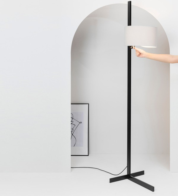 Торшер Stand Up черного и серого цвета E27 20W