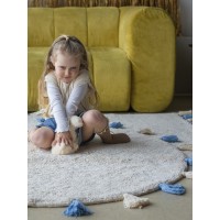 Хлопковый ковер Lillaland COLORFUL WHITE BLUE 120*180