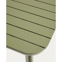 Раздвижной уличный стол Izola из алюминия с зеленой отделкой, 185 (235) x 100 см