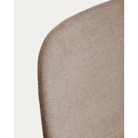 Стул Zahara из коричневой синели с черными стальными ножками