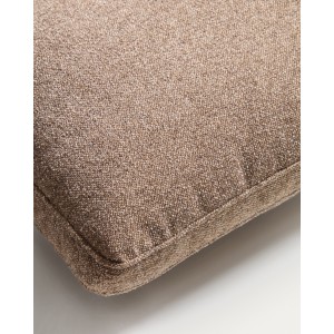 Подушка Blok из синели коричневого цвета, 60 x 60 см