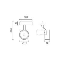Трековый светильник TARGET 13W черный 35° 4000K CRI97
