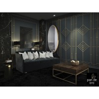 Зеркало овальное Aries 80X170 золото
