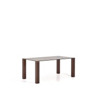 Стол Adularia из коричневого закаленного стекла 160 x 90 см