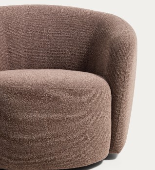 Поворотное кресло Odenia из коричневого микробукле