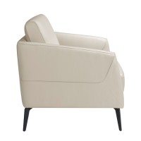 Кресло 5094/KF-A051-M5652 кожаное с черными стальными ножками