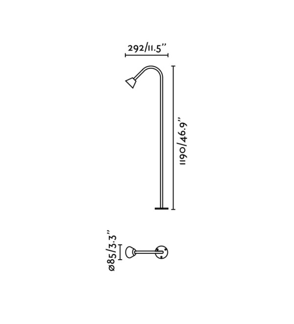 LILY 1190 Уличный маяк черный LED 3W 2700K 24V
