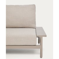 Трехместный уличный диван Vathi с левым шезлонгом цвета таупе, 250 x 159 см
