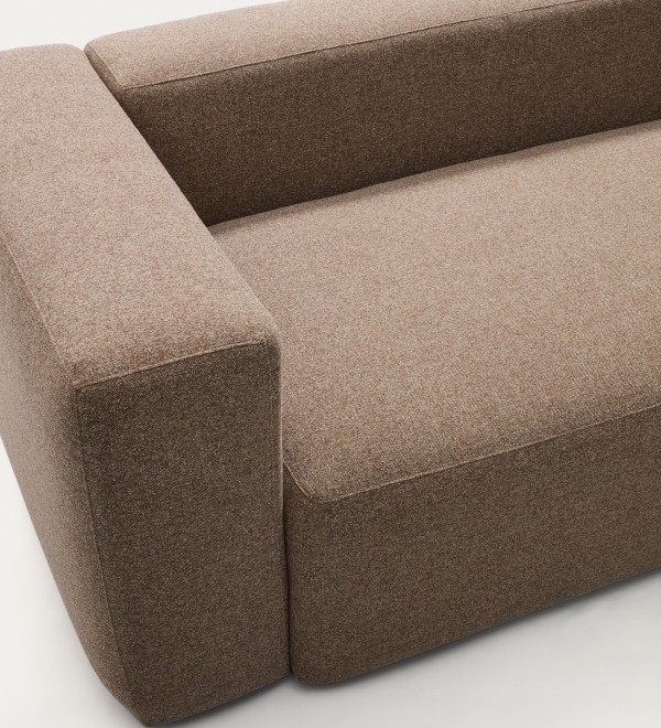 Угловой диван Blok из коричневой синели, 5 мест, 320 x 290 см