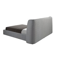 Кровать 7145 из темно-серой ткани