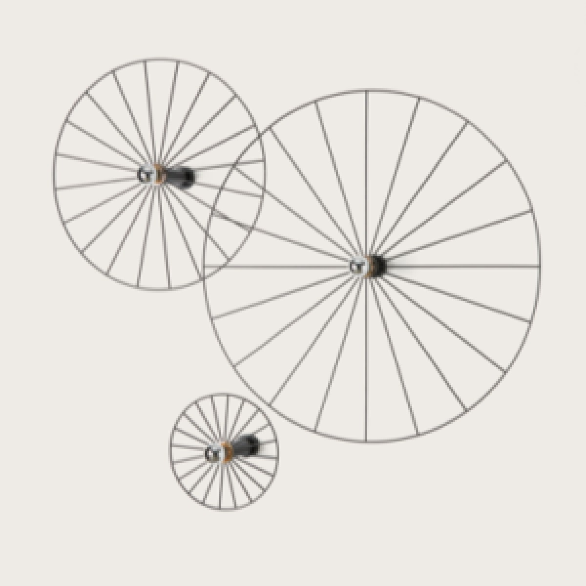 Бра Wheel 30 см черный + цоколь 5 см черный