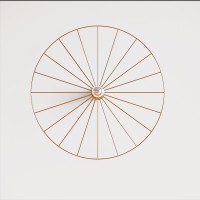 Бра Wheel 60 см золотой + цоколь 5 см золотой