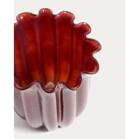 Стеклянная ваза Cerin бордовая, 20 см