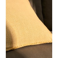 Чехол для подушки Filor из желтого хлопка с плетением, 50 x 50 см