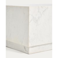 Журнальный столик Sorein из белого мрамора 100 x 50 см