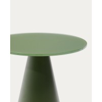 Журнальный столик Wilshire из стекла и стали зеленый Ø30cm