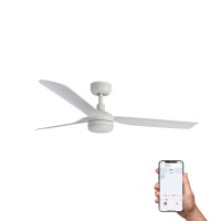 Потолочный вентилятор PUNT Ш1300MM белый 3 PALAS LED 18W TUYA