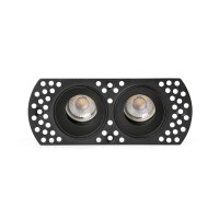 Встраиваемый регулируемый светильник без рамки черный FLIC 2xGU10 MR11
